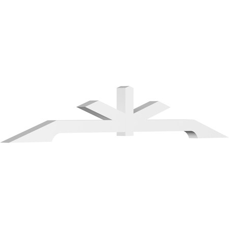 Ekena Millwork Vanguard Architectural Grade PVC Gable Bracket, 108"W x 18"H x 4"D x 4"F, 4/12 Pitch GBP108X18X0404VAN00